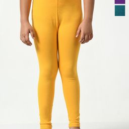 KAYU Girls Pack Of 3 Churidar Length Leggings-image-98
