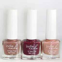 Indie Nails Set of 3 Vegan & Cruelty-Free Quick Dry Nude Nail Polish-picture-33