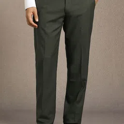 Louis Philippe Men Textured Mid-Rise Formal Trousers-picture-17