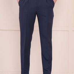 FUKUSO Men Tapered Fit Easy Wash Pleated Formal Trousers-image-14