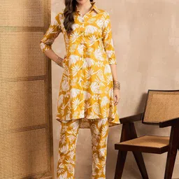 ANEKYA Printed Pure Cotton Tunic & Trouser Co-Ords-image-91