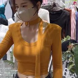 HERE&NOW Women Extended Sleeves Crop Top-image-97