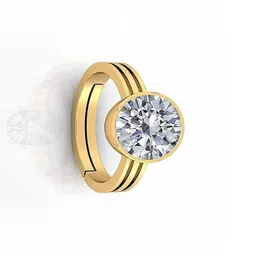 GenZcomplex Gemzonite Zircon Ring American Diamond Stone Adjustable Finger Ring.-image-93
