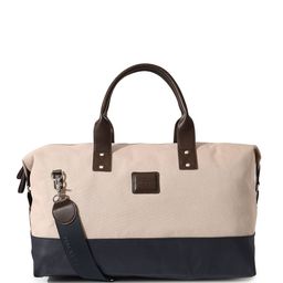 HACKETT LONDON Men Textured Leather Colourblocked Holdall Bag-image-7