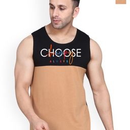 SLOWLORIS Men Pack Of 2 Printed Round Neck Gym Vests-picture-12