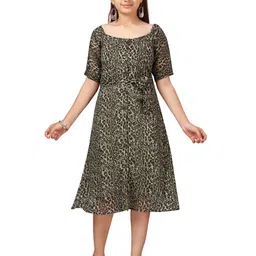 BAESD Animal Print Fit & Flare Midi Dress-picture-27