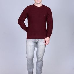 The Roadster Lifestyle Co Textured Woollen Full Sleeve Pullover Sweater-image-41