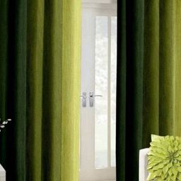 BELLA TRUE Green & Lime Green 2 Pieces Ombre Door Curtains-image-90