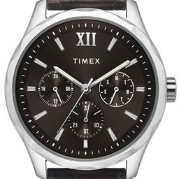 Timex Men Brass Embellished Dial & Leather Textured Straps Analogue Multi Function Watch TW0TG7633 image 5