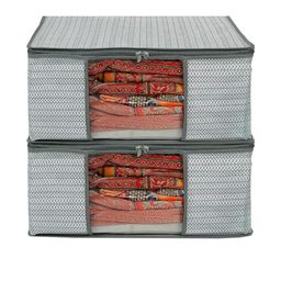 AMAK INC Grey Fabric Multi-Utility Wardrobe Organisers-picture-28