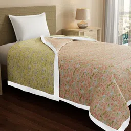 Boutique Living India Valatia Pure Cotton Floral Single Bed Dohar (88 L x 60 W inches)-image-80
