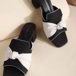 Chemistry Colourblocked PU Work Block Sandals-1