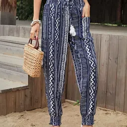 StyleCast Women Geometric Printed Relaxed Fit Easy Wash Trousers-picture-10