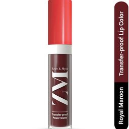 ZM Zayn & Myza Transfer Proof Long Lasting Power Matte Lip Color - 6 ml - Royal Maroon-image-16