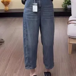 StyleCast Women Comfort Wide Leg High-Rise Mildly Distressed Light Fade Stretchable Jeans-picture-37