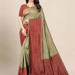 AMRUTKALA SAREES Woven Design Zari Banarasi Saree-image-87