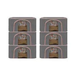 Aura Grey Set of 6 Reusable Drawer Organiser Organisers-19