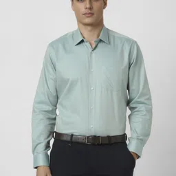 Van Heusen Men Spread Collar Textured Cotton Casual Shirt-picture-56