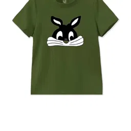 Boys Printed Cotton Blend Regular T Shirt (Green, Pack of 1)-image-22