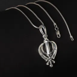 AKSHAT SAPPHIRE Kids 925 Sterling Silver Sardar Symbol Temple Pendant-31