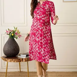 Anouk Women Printed Mandarin Collar Straight Kurta-picture-42