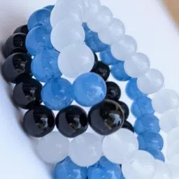 Divine souvenirs Unisex Set Of 3 Artificial Beaded Elasticated Bracelets image 2