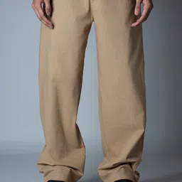 HOP HEAD Men Relaxed Straight Leg Easy Wash Pleated Trousers-picture-20
