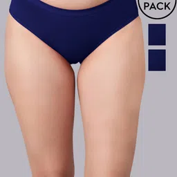 SIMOH Pack Of 3 Mid-Rise Hipster Briefs - H7115_Blue_Blue_Blue-40