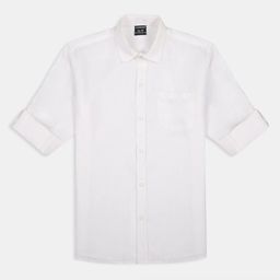 CHARCHIT Boys Spread Collar Long Sleeves Casual Cotton Shirt-image-75