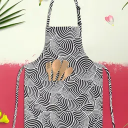 ArtzFolio White & Black Printed Cotton Aprons-image-92