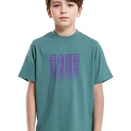 RARE ONES Boys Typography Printed Cotton Regular Fit T-shirt-image-70