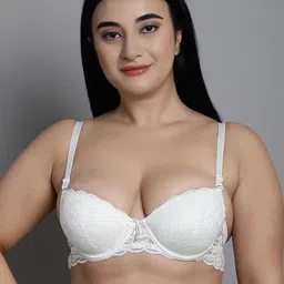 MAKCLAN Floral Bra Medium Coverage Underwired Lightly Padded-image-35