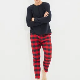 Trendyol Solid Men Night suit-63