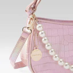 DressBerry Croc Textured Structured Shoulder Bag image 2