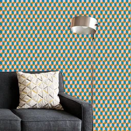 ArtzFolio Printed UV-Resistant Anti-Bacterial Colorful D Cubes Peel & Stick Wallpaper-image-9