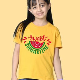 NUSYL Girls Graphic Printed Round Neck Cotton Oversized T-shirt-image-61