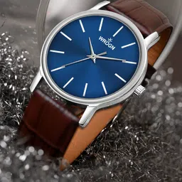 WROGN Men Dial & Leather Straps Analogue Watch HOBWRG048BL-image-6