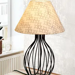 Homesake White Metal Industrial Cylindrical Shaped Table Lamp-32