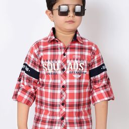 MashUp Boys Classic Opaque Checked Casual Shirt-image-38