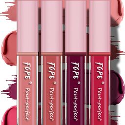 FOPE Set Of 4 Pout Perfect Long Lasting Smudge-Free Liquid Lipstick - 4 ml Each-10