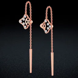 Joyalukkas Women 18KT Unique Abstract Diamond Earrings-24