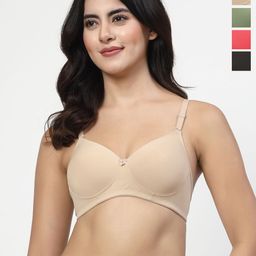 LILY dapyklis Full Coverage Lightly Padded Non-Wired Back Closure T-shirt Bra-picture-43