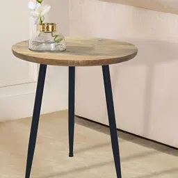Metalsmith Beige and Black Round Shaped Coffee Table-image-35