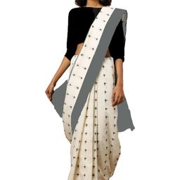 Pinkcity Trade World Grey Pure Cotton Ikat Sarees-picture-36