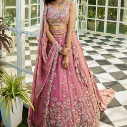 panchhi Embroidered Sequinned Semi-Stitched Lehenga & Unstitched Blouse With Dupatta-picture-54