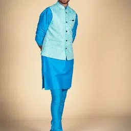 Dulha Ghar Men Regular Pure Silk Kurta with Pyjamas-picture-47