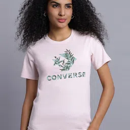Converse Women Graphic Printed Round Neck Cotton T-shirt-image-89