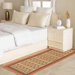 THEGASBH Multicoloured Ethnic Motifs Handmade Cotton Carpet-picture-0