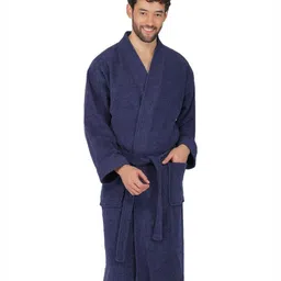 RANGOLI Men Noble Pure Cotton Bath Robe - 400 GSM-image-92