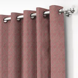 Myntra Elegant Homes Set Of 2 Rose Jacquard Geometric Door Curtain-picture-31